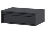 Selsey Evo - Comodino Sospeso Con Cassetto, Nero, 50 Cm