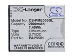 Techtek Batteria Compatibile Con [Prestigio] Multiphone 5501 Duo, PAP5501 Sostituisce PAP5501
