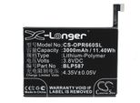 Techtek Batteria Compatibile Con [Oppo] R6607, U3 Sostituisce BLP585