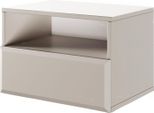 Selsey Chocolated - Comodino Sospeso Con Cassetto, Beige, 54 Cm