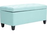 Homcom Panca Panca Imbottita Con Vano Portaoggetti Panca Per Cassapanca Corridoio Camera Da Letto Soggiorno Lino Poliestere Gomma Legno Verde 100 X 40 X 44 Cm