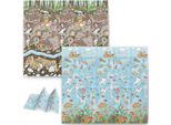 Tappeto Educativo Pieghevole In Schiuma 200 X 180 X 1 Cm Nukido NK-340 Oceano-Terra