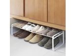 Scarpiera Yamazaki Con 1 Ripiano Bianco Estensibile Salvaspazio Stretto In Metallo Per 3-5 Paia Di Scarpe 40-70X17X25Cm "Frame"""