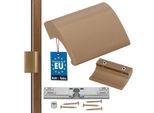 Kotarbau Maniglia Per Porta Da Balcone Maniglia Per Porta Da Balcone Alluminio Bronzo Maniglia Per Porta Da Balcone Maniglia Per Porta Fumatori Sicura Look Maniglia Chiudi Maniglia Maniglia Universale (Bronzo Anodizzato - F4)