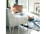 Tavolino Yamazaki Tavolino Da Divano Comodino 45X30Cm Piatto In Metallo Bianco 03507