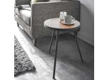 Yamazaki Home Tavolino Rotondo 38X50Cm Tavolino Da Divano Comodino Torre 3 Gambe Nero