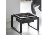 Ciotola Per Cibo Yamazaki Per Cani Gatti Ciotola Per Acqua Ciotola Per Cibo Metallo Ceramica 15X10X15Cm Nero