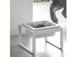 Ciotola Per Cibo Yamazaki Per Cani Gatti Ciotola Per Acqua Ciotola Per Cibo Metallo Ceramica 15X10X15Cm Bianco