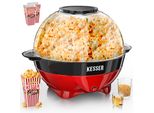 KESSER® Popcornmaschine: 800W Popcornmaker - 5,5l großer Inhalt, Antihaftbeschichtung, Deckel & Servierschale, für Öl/Butter/Zucker, Stille & Schnelle, abnehmbare Heizfläche, inkl. Popcornbecher