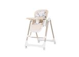 Chipolino Kinderhochstuhl 2 in 1 Milk Shake, verstellbar, Babyschaukel, Räder beige/braun