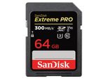 SANDISK Speicherkarte Extreme Pro, schwarz, 64 GB, Speicherkarten