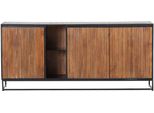 Sideboard Gutmann Factory, Braun (Schwarz, Braun), B:170Cm H:75Cm T:40Cm, Holz Teilmassiv, Sideboards, Sideboard