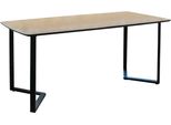 Esstisch Gutmann Factory, Beige (Natur, Schwarz, Natur), B:90Cm H:77Cm T:180Cm, Tische, Esstisch