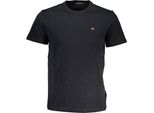 Napapijri Camicia Manica Corta Collo Rotondo Ricamo Logo Nero : Taglia - 3XL Taglia: 3XL