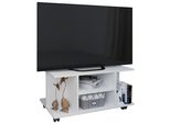 Mobili Tv Findalo Bianco A. 40 X L. 80 X P. 40 Cm