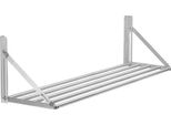 Mensola Da Parete In Acciaio Inox Mahlzeit, 120 X 30 Cm, Mensola Pensile Pieghevole Con Pratico Design A Barra