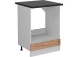 Vicco Mobile Per Forno Da Incasso R-Line, 60 Cm Pl Antracite, Quercia Dorata/Bianco