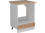 Vicco Mobile Per Forno Da Incasso R-Line, 60 Cm Pl Rovere, Quercia Dorata/Bianco
