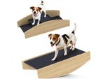 Dondolo Per Cani Pawhut 2 In 1, Dondolo In Legno Per Agilità Per Cani, Rampa Per Agilità Per Cani Di Piccola E Media Taglia Sotto I 15 Kg, Per L'equilibrio E La Fiducia In Se Stessi, 80 X 39,5 X 20 Cm Legno Naturale