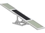 Dondolo Per Cani Pawhut, Dondolo In Legno Per Agilità Per Cani, Rampa Antiscivolo Per Agilità Per Cani Sotto I 30 Kg, Per L'equilibrio, 180 X 30 X 30 Cm Bianco