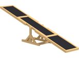 Dondolo Per Cani Pawhut, Dondolo In Legno Per Agilità Per Cani, Rampa Antiscivolo Per Agilità Per Cani Sotto I 30 Kg, Per L'equilibrio, 180 X 30 X 30 Cm Giallo