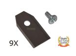 9 X 3,5CM Lame In Acciaio Inox Per Herkules G-Froce, Telsing 1000 1500 2000 Robot Rasaerba