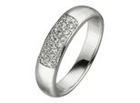 Fingerring Jobo Gr. 54, Silber (Silber 925), Fingerringe, Damen, 54, Silber 925 (Sterlingsilber), Fingerring, 925 Silber Mit 19 Zirkonia
