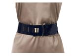 Ledergürtel HEINE, Damen, Gr. 85, blau (marine), Gürtel