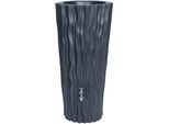 Regenwassertank Arves "Alana Flower", Grau (Anthrazit), H:116Cm Ø:54,5Cm, Kunststoff, Regentonnen