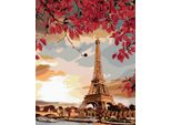 Zuty - Quadro Diamante - Parigi E L'autunno, 40X50 Cm, Tela Tesa Su Telaio