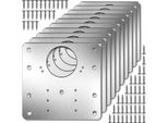 Inf Piastra Di Riparazione Per Cerniere Per Mobili 9X9 Cm In Acciaio Inox, Confezione Da 10 D'argento D971