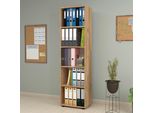 Libreria 'Vara' A 5 Ripiani 178 X 49 X 30 Cm Effetto Rovere