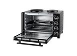 UNOLD 68885 Minibackofen mit Kochplatten schwarz