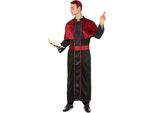 Costume Da Uomo Bishop Nero-Rosso - M/L