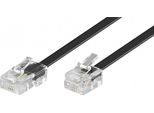 Goobay 68579 Cavo Di Collegamento Modulare, 15 M, Nero - Spina RJ45 (8P4C) > Spina RJ11/RJ14 (6P4C)