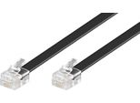 Goobay 50321 Cavo Di Collegamento Modulare, 3 M, Nero - Spina RJ12 (6P6C) > Spina RJ12 (6P6C)