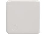 Berker 421109 Presa Schuko Con Piastra Di Copertura E Coperchio Incernierato Bianco Polare, Lucido Wg Up IP44