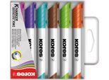 Kores M20803 Marcatore Per Lavagne Bianche K Marker XW2 Punta A Cuneo Confezione Da 6 Pezzi
