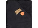 A&R 732.50 | Print-Me® Baby Asciugamano Con Cappuccio Asciugamano Con Cappuccio - 100 X 100 Cm - Colore: Nero - Dimensioni: 100 X 100 Cm