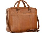 Leonhard Heyden Pelle Cartella Borsa A Tracolla Con Scomparto Per Laptop Bergamo Zipped Briefcase 2 Light Brown Marrone