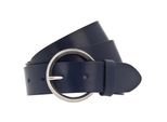 Vanzetti Pelle Cintura 35Mm Full Leather Belt W90 Marine Blu