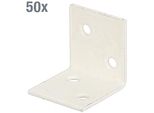 Alberts 847517 Staffa Grandangolare, Plastificata Bianca, 30 X 30 X 30 Mm, Set Da 50