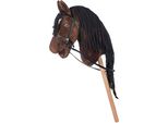 Hkm Hobby Horse Marrone 137502400 - Cavallo Da Passatempo Per Bambini Da 3 Anni Con Pelo Morbido E Briglia Rimovibile