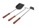 Aqbau® Set Da 3 Pezzi Per Caminetto | Accessori Per Caminetto | Utensili Per Caminetto | Set Da Caminetto Con Attizzatoio Raschia Cenere E Pala Da Carbone