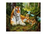 Norimpex Diamante Dipinto Tigre Con Cuccioli 30X40Cm
