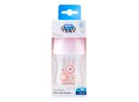 Biberon Canpol Easystart Newborn Baby Con Sistema Anticollisione, Fiori Rosa 120Ml