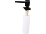 Aqbau® Dispenser Di Sapone Da Incasso Per Lavabo Dispenser Di Lozioni Dispenser Di Detersivo Per Piatti Dispenser Angolare Nero