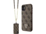 Guess Guhcn61P4Tdscpw Iphone 11 / Xr 6.1 BrąZowy/Brown Hardcase Crossbody 4G Metal Logo