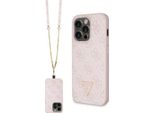 Guess Guhcp14Lp4Tdscpp Iphone 14 Pro6.1 RóżOwy/Pink Hardcase Crossbody 4G Metal Logo