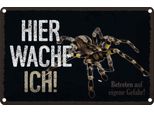 Vianmo Insegna Di Latta 20X30 Cm Spinne Hier Wache Ich Eigene Gefahr